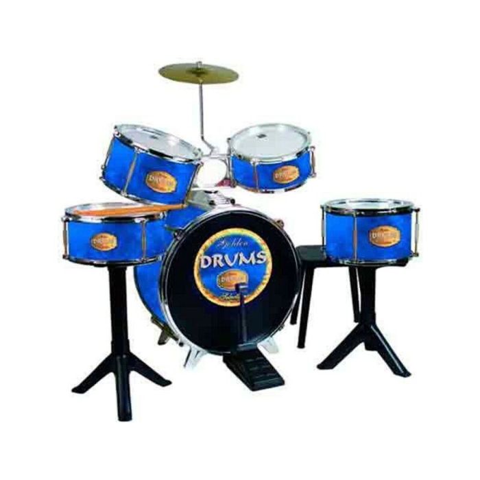 Bateria percusion golden drums con banqueta 75x68x54 cm