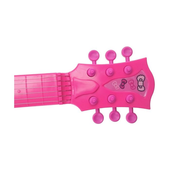 Guitarra Infantil Hello Kitty Electrónica Micrófono Rosa 5