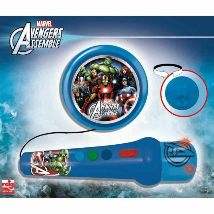 Micro de mano con amplificador y ritmos avengers