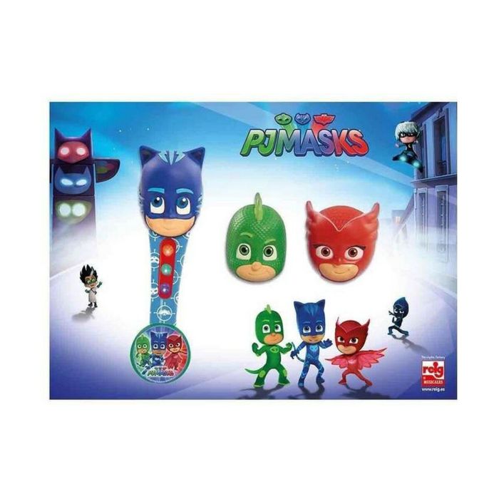 Microfono de mano pj masks con 3 cabezas intercambiables