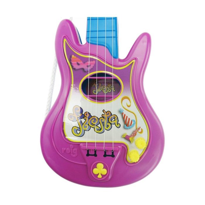 Guitarra Infantil Reig Party 4 Cuerdas Eléctrica Azul Morado 4