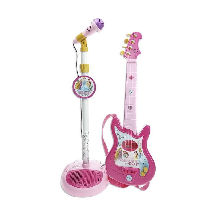 Guitarra Infantil Reig Micrófono Rosa Princesas Disney 6
