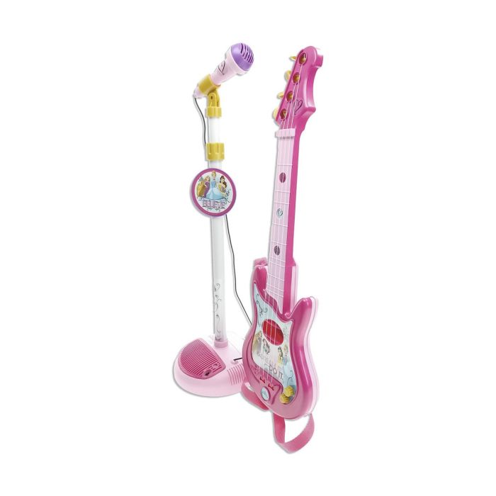 Guitarra Infantil Reig Micrófono Rosa Princesas Disney 5