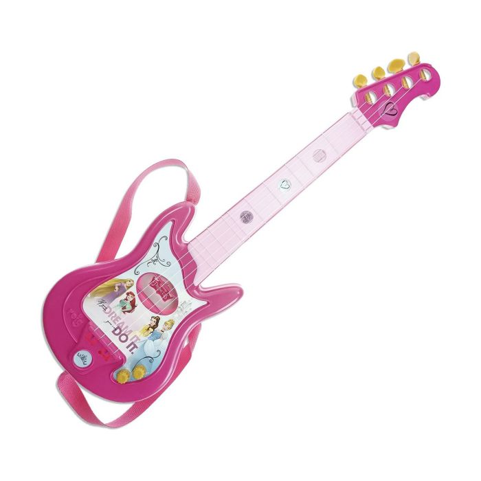 Guitarra Infantil Reig Micrófono Rosa Princesas Disney 4