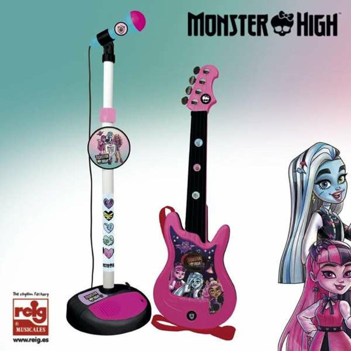 Guitarra Infantil Monster High Micrófono Karaoke 1