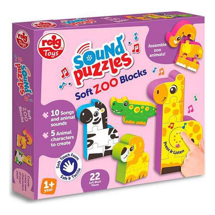 Puzzle Infantil Reig Zoo Blocks 22 Piezas 4