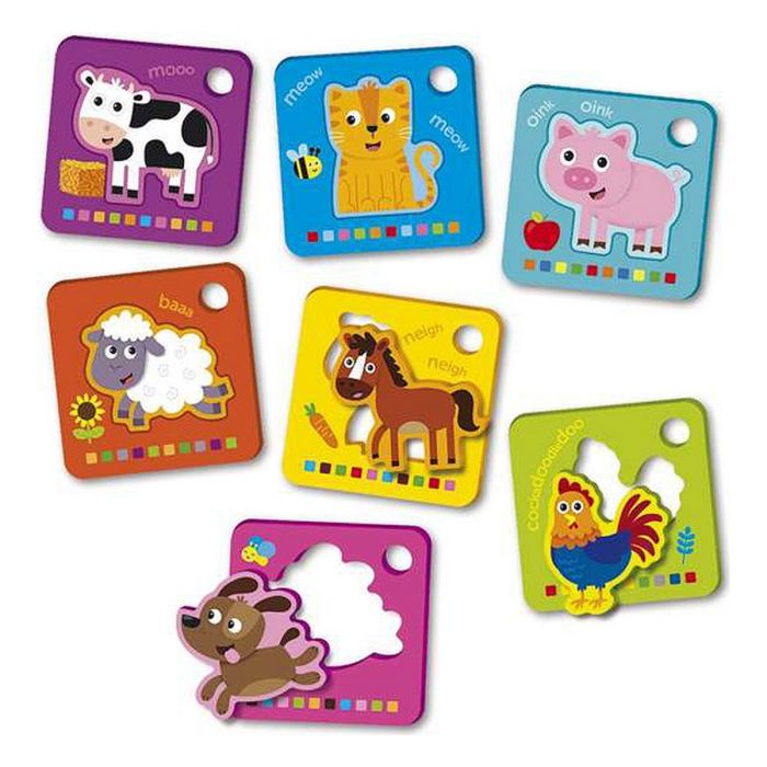 Puzzle Infantil Reig Flash Cards Animales Granja 1
