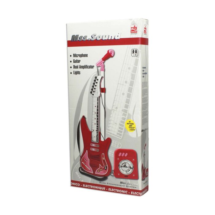 Guitarra Infantil Reig Micrófono Rojo 1