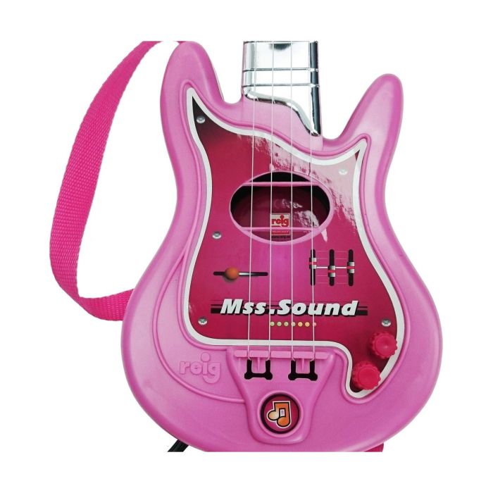 Guitarra Infantil Reig Micrófono Rosa 6