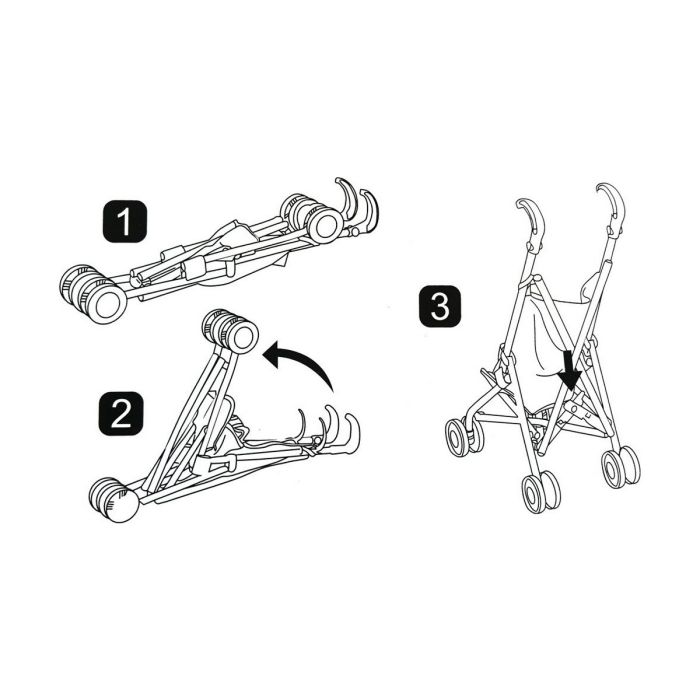 Carrito para Muñecas Reig Plegable Rosa 25,5 x 41,5 x 55,5 cm 1