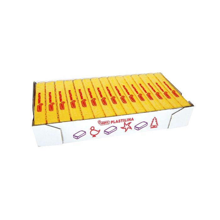 Jovi Plastilina School Caja 15 Pastillas 150 gr Amarillo Oscuro