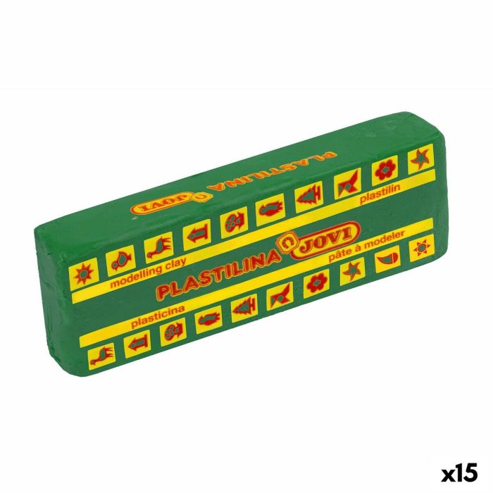 Jovi - Caja de plastilina, 15 pastillas 150 g, colores básicos, 3
