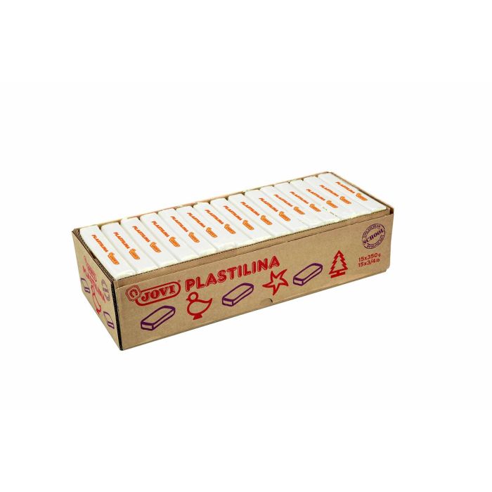 Caja 15 Pastillas Plastilina 350 G - Blanco Jovi 7201