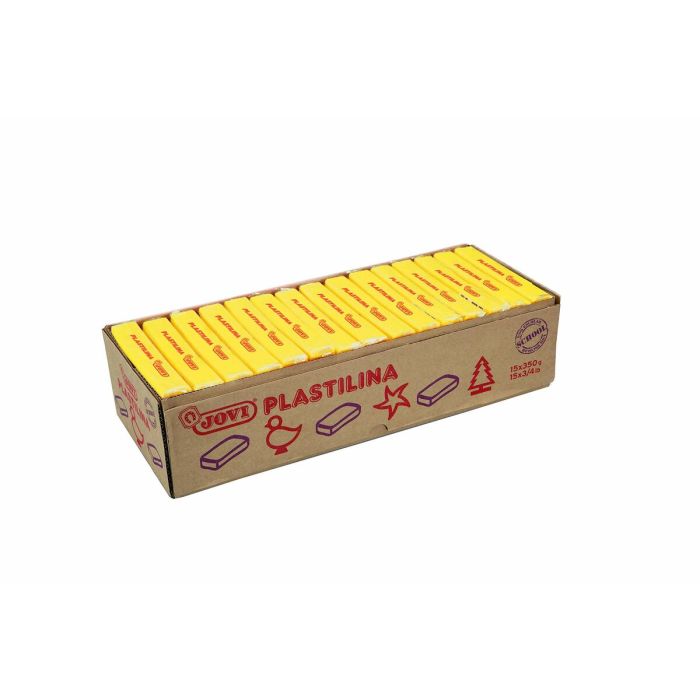 Jovi Plastilina Caja 15 Pastillas 350 gr Unicolor Amarillo Oscuro