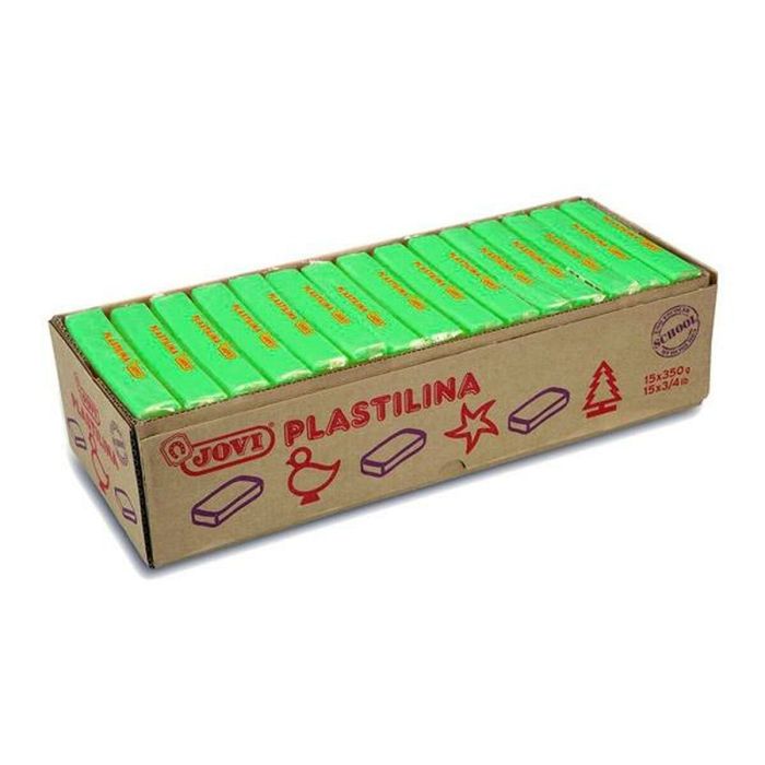 Caja 15 Pastillas Plastilina 350 G - Verde Claro Jovi 7210