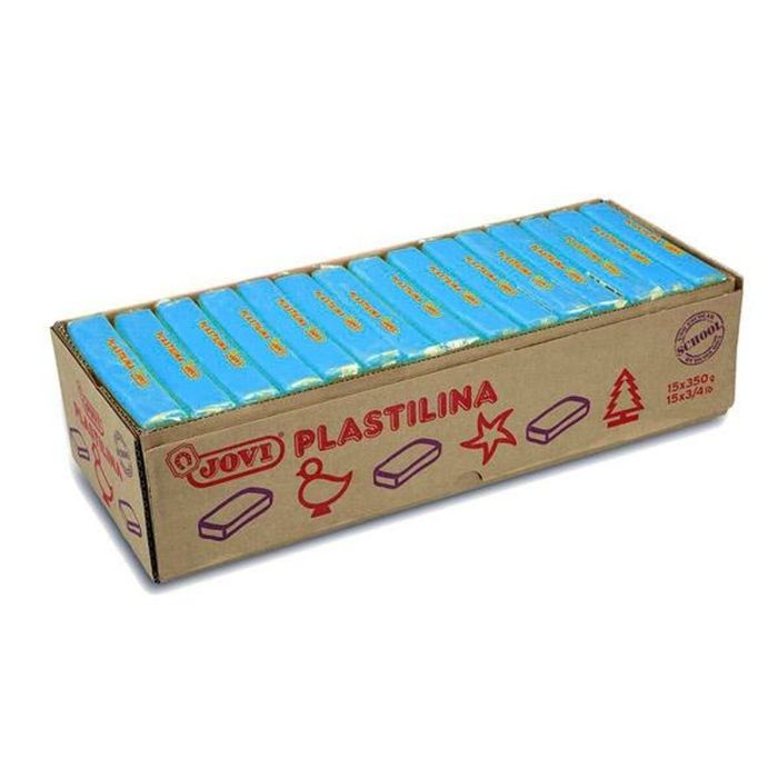 Caja 15 Pastillas Plastilina 350 G - Azul Claro Jovi 7212