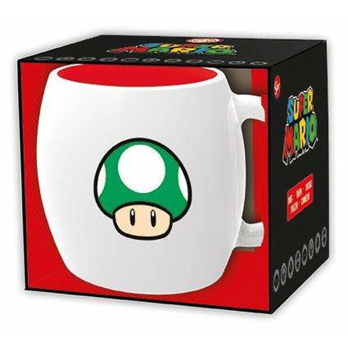 Taza con Caja Super Mario 1-UP Cerámica 360 ml