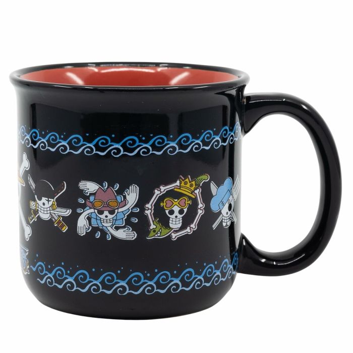 Taza ceramica desayuno 400 ml en caja regalo one piece skulls anime young adult