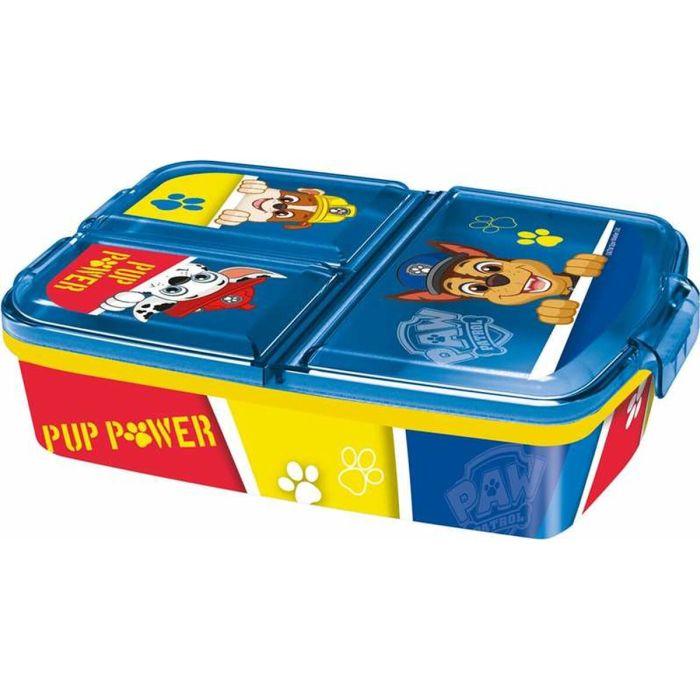 Sandwichera paw patrol pup power con multiples compartimentos 18x13.50x6 cm