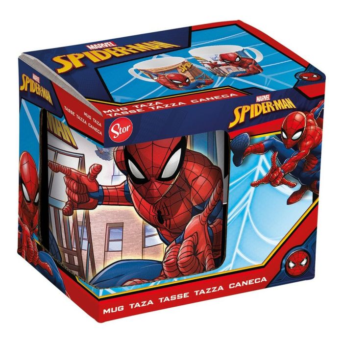 Taza Mug Spiderman Great Power Cerámica Rojo Azul (11.7 x 10 x 8.7 cm) (350 ml) 1