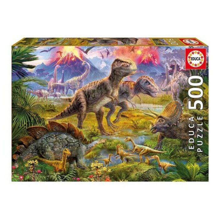 Puzzle 500 Piezas Encuentro De Dinosaurios 15969 Educa