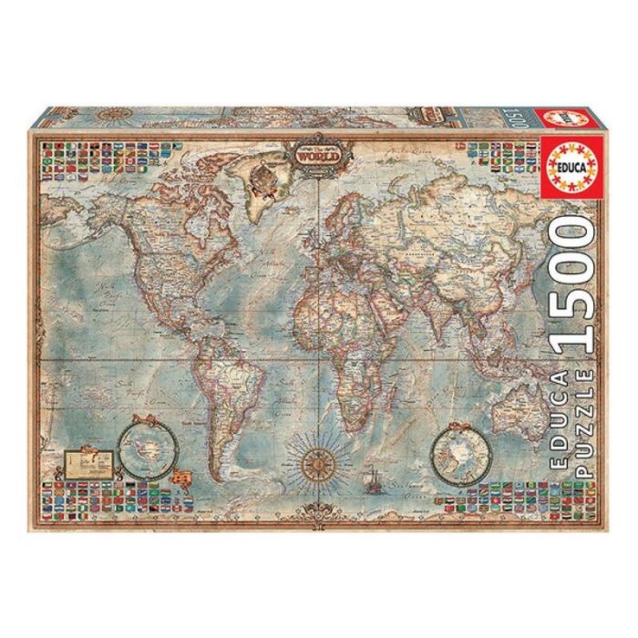 Educa Political Map of The World Puzzle rompecabezas 1500 pieza(s)