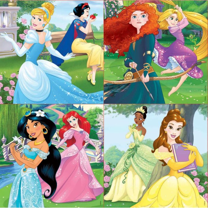 Set de 4 Puzzles Princesses Disney Magical 16 x 16 cm 4