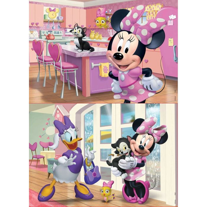 Set de 2 Puzzles Minnie Mouse Me Time 25 Piezas 26 x 18 cm 2