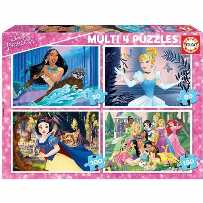 Set de 4 Puzzles Disney Princess Educa 17637 380 Piezas