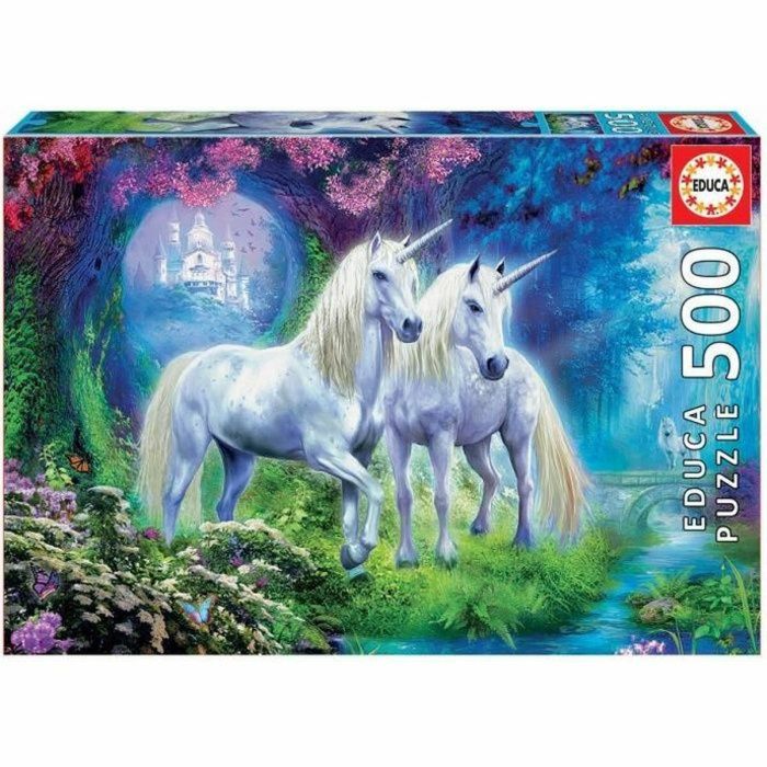 EDUCA Puzzle de 500 piezas - Unicornios en el bosque