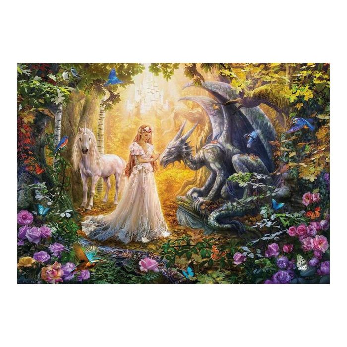 Puzzle Dragón Princesa Unicornio Educa 17696 1500 Piezas 85 x 60 cm 1