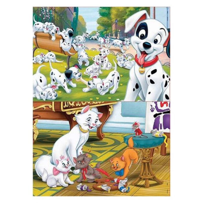Set de 2 Puzzles Disney Dalmatians + Aristochats 25 Piezas 1