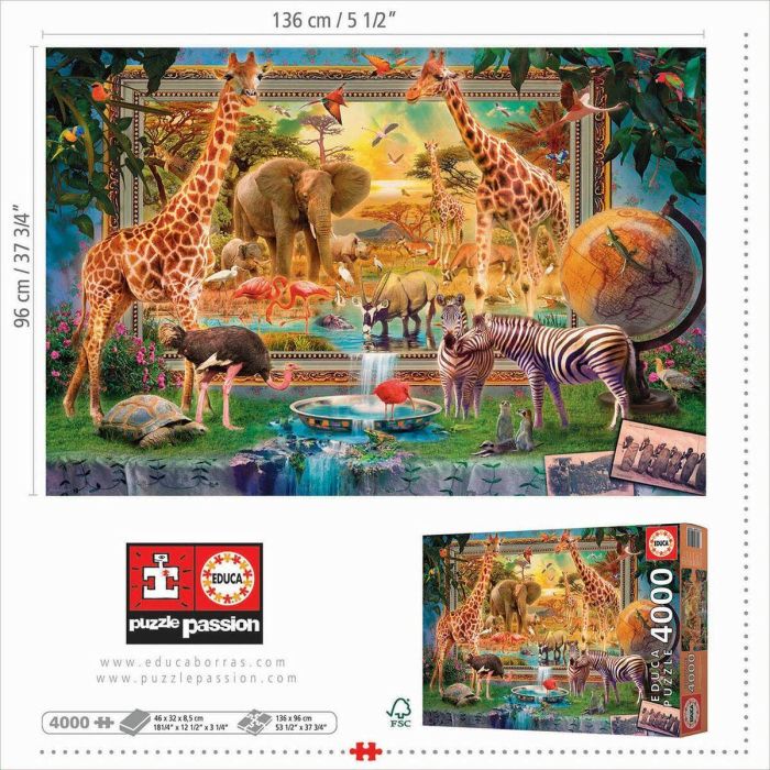 Puzzle Educa 19285 Savana Coming to Life 4000 Piezas 3