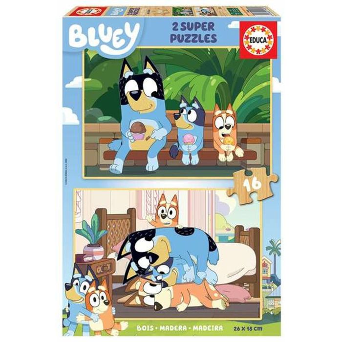 Puzzle 2X16 Bluey Madera 19406 Educa