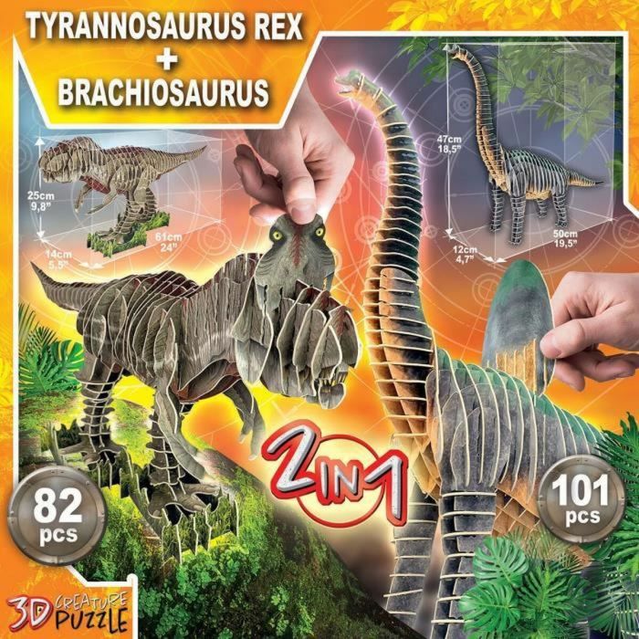 Puzzle 3D Educa Puzzle x 2 Dinosaurios