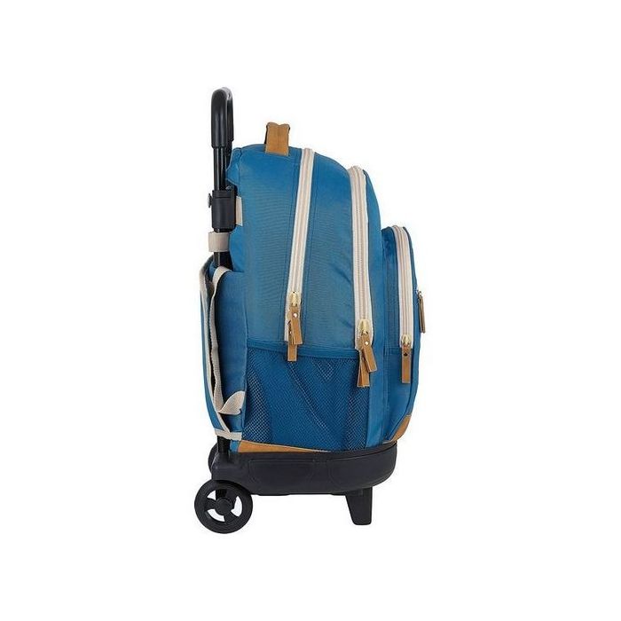 Mochila Escolar con Ruedas Compact National Geographic Explorer Azul Marrón 1 Mochila Escolar con Ruedas Compact National Geographic Explorer Azul Marrón 1
