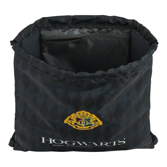 Bolsa Mochila con Cuerdas Hogwarts Harry Potter M196 Negro Gris 3