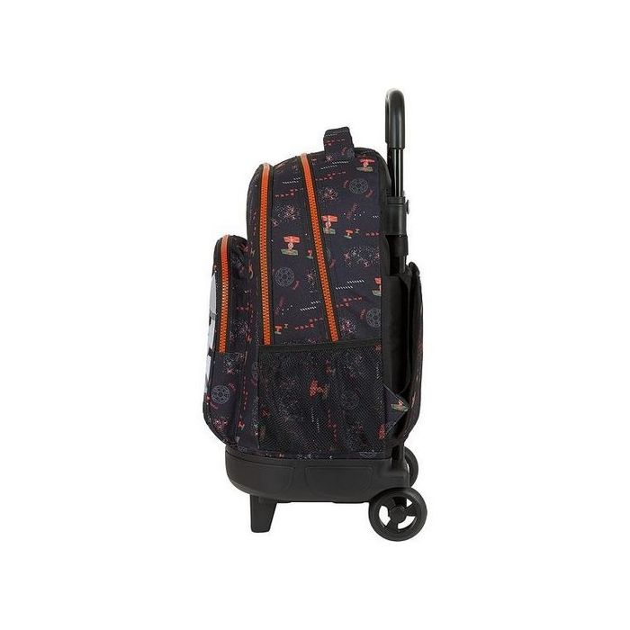 Mochila Escolar con Ruedas Compact Star Wars The Dark SIde Negro Naranja