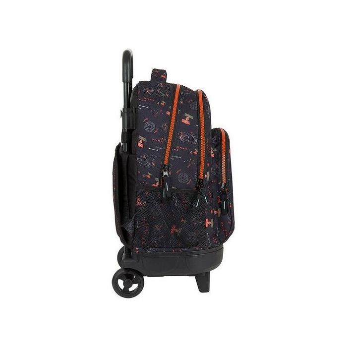 Mochila Escolar con Ruedas Compact Star Wars The Dark SIde Negro Naranja