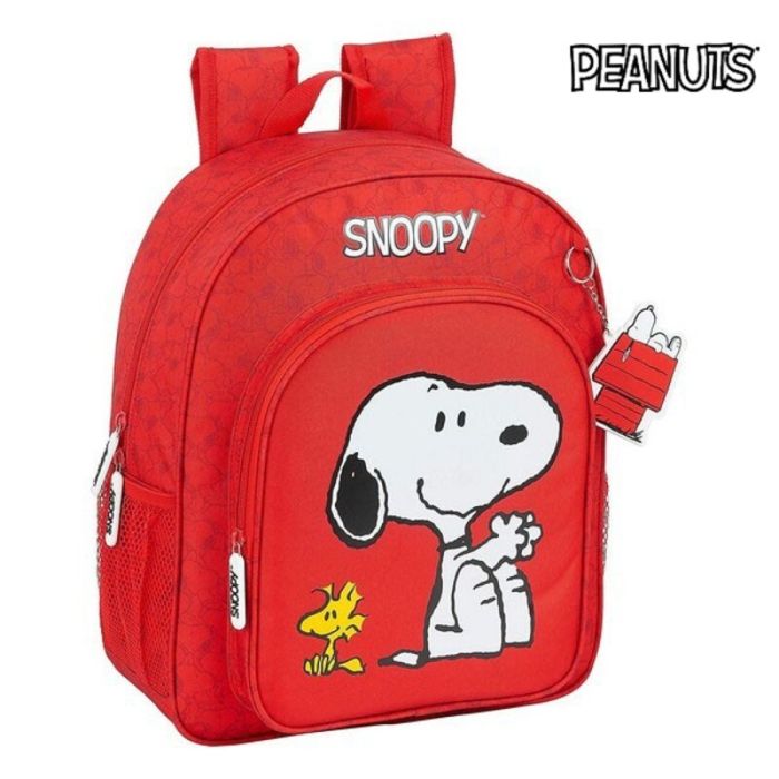Mochila Escolar Snoopy Rojo