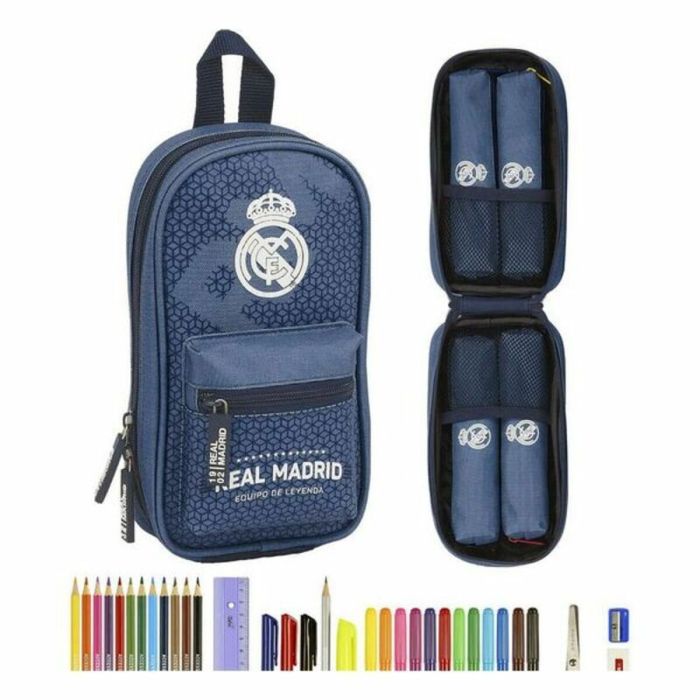 Estuche Escolar Real Madrid C.F. Azul (21 x 8.5 x 7 cm) 