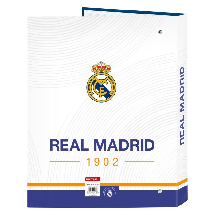 Carpeta de anillas Real Madrid C.F. Azul Blanco A4 (26.5 x 33 x 4 cm) 1