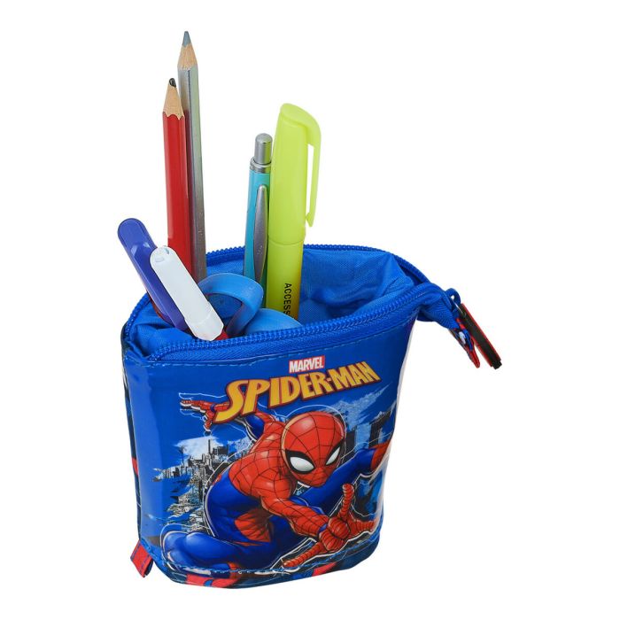 Estuche Cubilete Spider-Man Great power Azul Rojo 8 x 19 x 6 cm 1