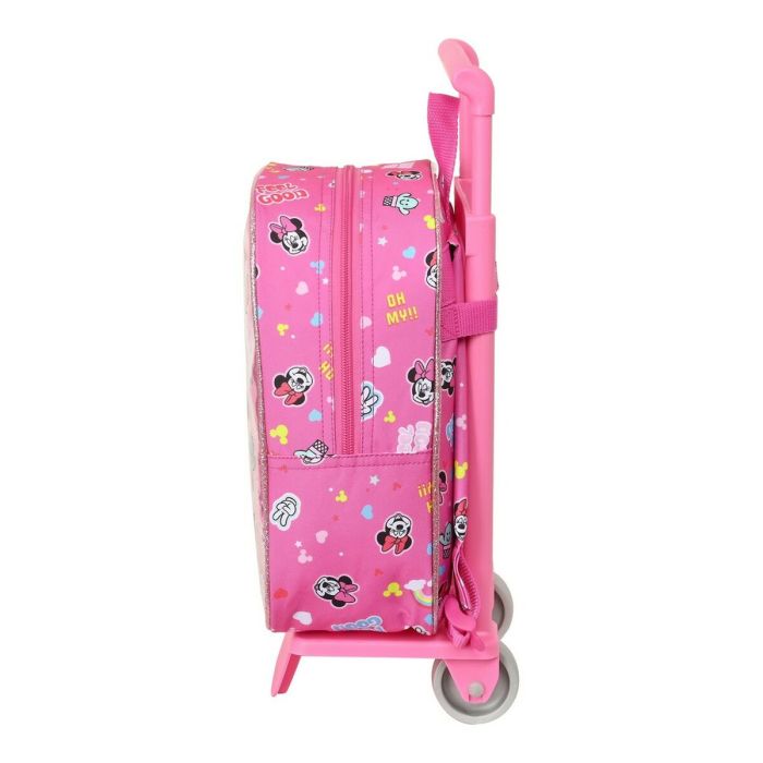 Mochila Escolar con Ruedas Minnie Mouse Lucky Rosa 2 Mochila Escolar con Ruedas Minnie Mouse Lucky Rosa 2