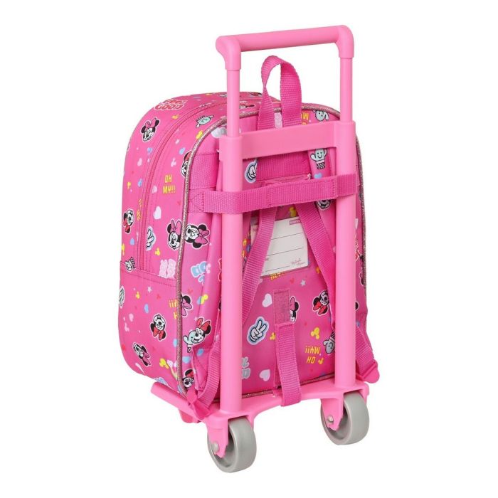 Mochila Escolar con Ruedas Minnie Mouse Lucky Rosa 1 Mochila Escolar con Ruedas Minnie Mouse Lucky Rosa 1