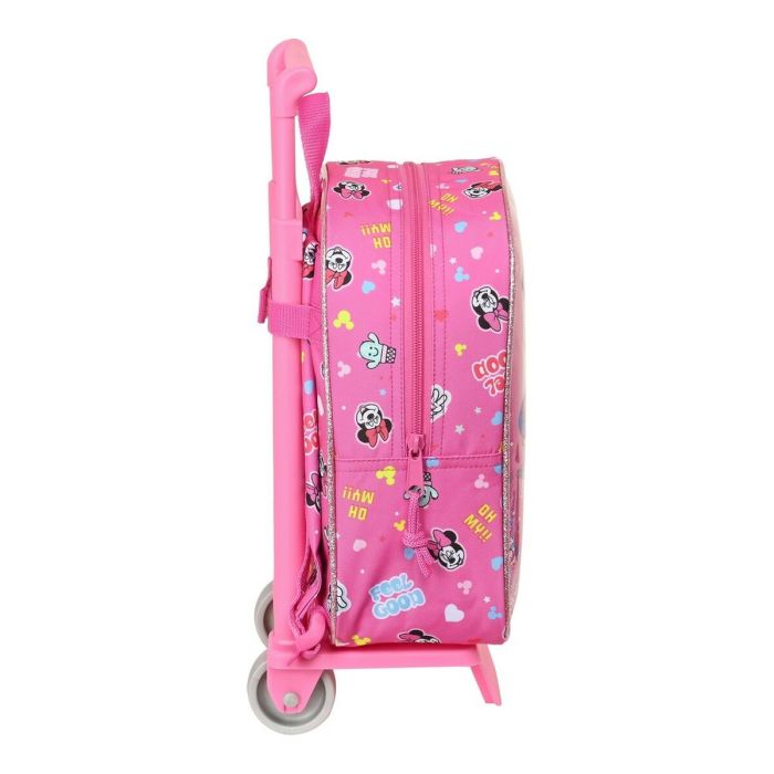 Mochila Escolar con Ruedas Minnie Mouse Lucky Rosa 3 Mochila Escolar con Ruedas Minnie Mouse Lucky Rosa 3