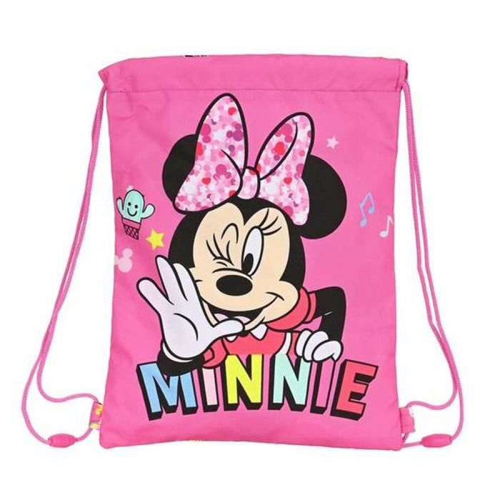 Bolsa Mochila con Cuerdas Minnie Mouse (26 x 34 x 1 cm)