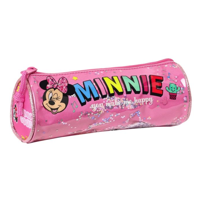 Estuche Escolar Cilíndrico Minnie Mouse Lucky Rosa 20 x 7 x 7 cm Estuche Escolar Cilíndrico Minnie Mouse Lucky Rosa 20 x 7 x 7 cm