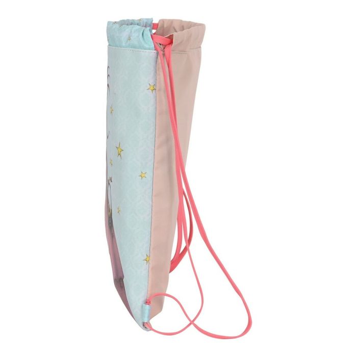 Bolsa Mochila con Cuerdas Santoro Estella Rosa Verde (35 x 40 x 1 cm) 1