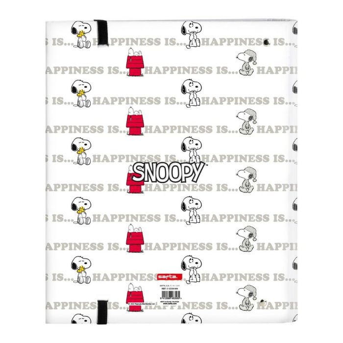 Carpeta de anillas Snoopy Friends forever Blanco A4 Menta (27 x 32 x 3.5 cm) (35 mm) 1